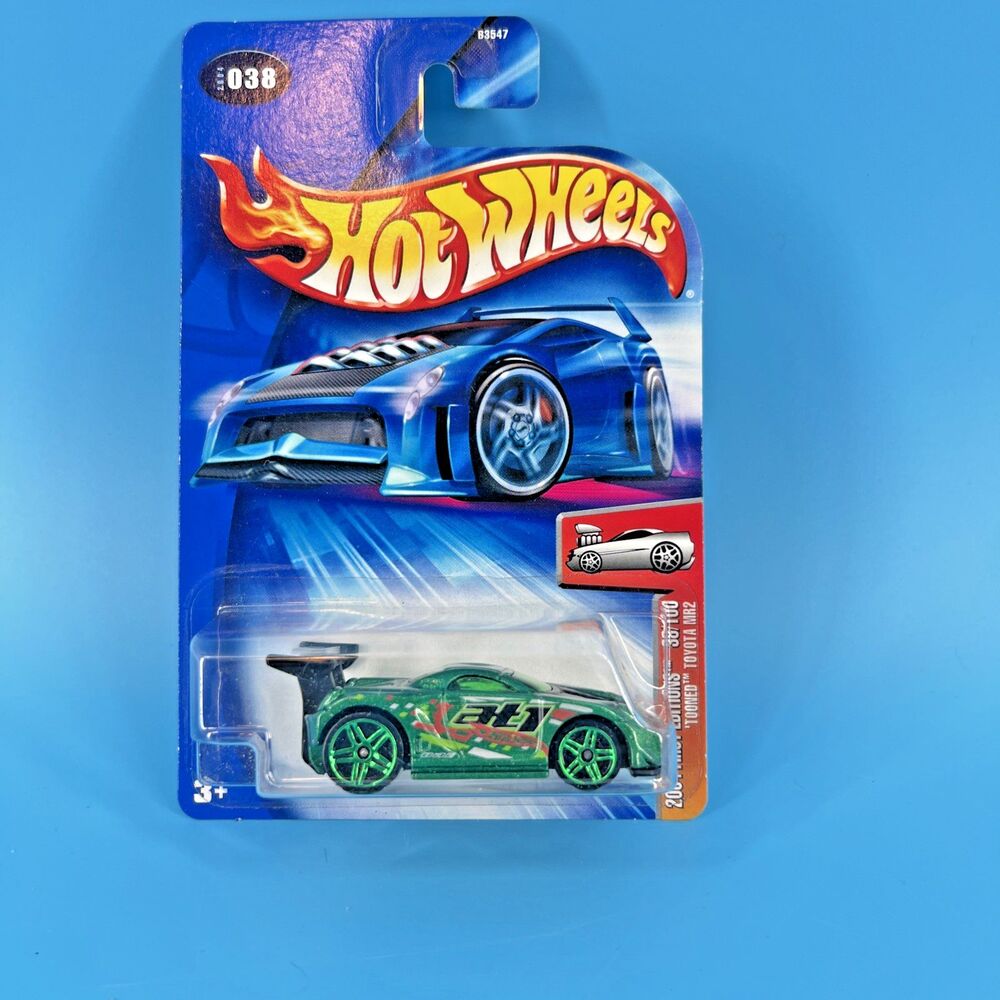 Hot Wheels Tooned Toyota MR2 #038 HW ‘04 First Editions 38/100 Green VHTF!